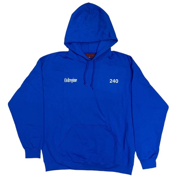 Civil Regime by Darc Sport Men's Faded Memories Hoodie Sweatshirt - Royal Blue - Picture 2 of 2